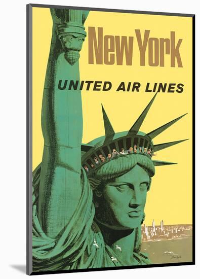 United Air Lines: New York, c.1950s-Stan Galli-Mounted Art Print