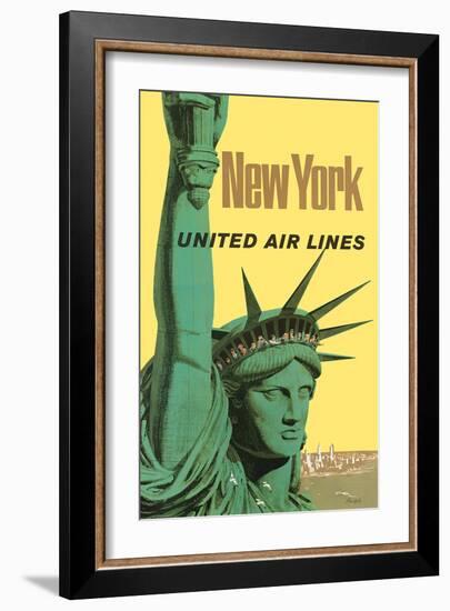 United Air Lines: New York, c.1950s-Stan Galli-Framed Art Print