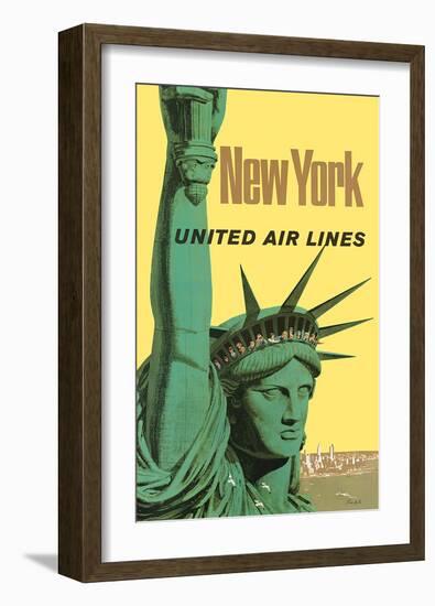 United Air Lines: New York, c.1950s-Stan Galli-Framed Art Print