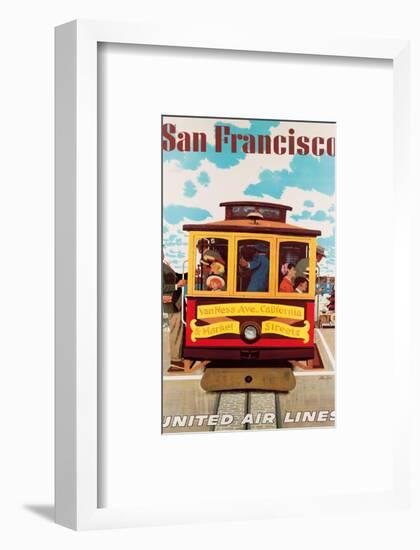 United Air Lines San Francisco, Cable Car c.1957-Stan Galli-Framed Art Print
