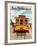 United Air Lines San Francisco, Cable Car c.1957-Stan Galli-Framed Giclee Print