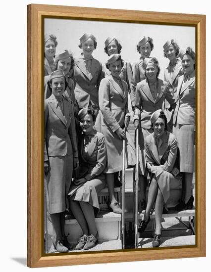 United Airlines Stewardesses-Carl Mydans-Framed Premier Image Canvas