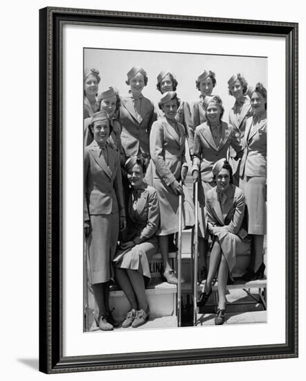 United Airlines Stewardesses-Carl Mydans-Framed Premium Photographic Print