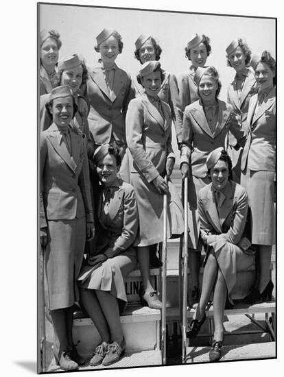 United Airlines Stewardesses-Carl Mydans-Mounted Premium Photographic Print