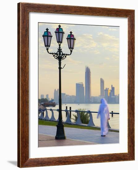 United Arab Emirates, Abu Dhabi, City Skyline at Dawn-Alan Copson-Framed Photographic Print