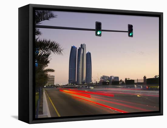 United Arab Emirates, Abu Dhabi, Etihad Towers-Alan Copson-Framed Premier Image Canvas