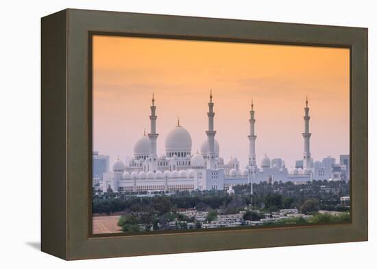 United Arab Emirates, Abu Dhabi, Sheikh Zayed Grand Mosque-Jane Sweeney-Framed Premier Image Canvas