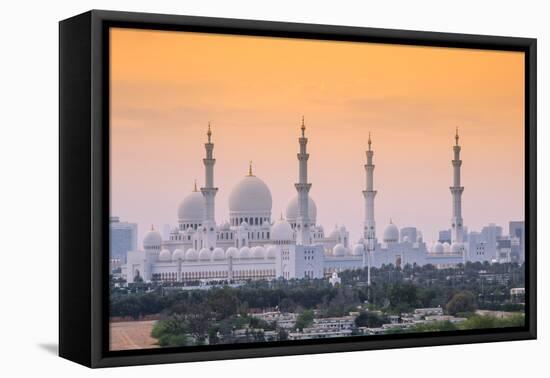 United Arab Emirates, Abu Dhabi, Sheikh Zayed Grand Mosque-Jane Sweeney-Framed Premier Image Canvas