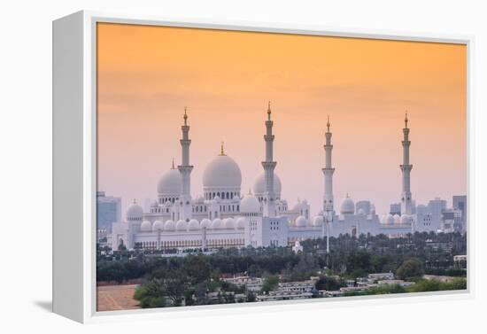 United Arab Emirates, Abu Dhabi, Sheikh Zayed Grand Mosque-Jane Sweeney-Framed Premier Image Canvas