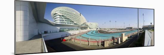 United Arab Emirates, Abu Dhabi, Yas Island, the Yas Hotel and Yas Marina Grand Prix Motor Racing C-Alan Copson-Mounted Photographic Print