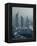 United Arab Emirates, Dubai, Sheik Zayed Road, Emirates Towers-Walter Bibikow-Framed Premier Image Canvas