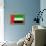 United Arab Emirates Flag Design with Wood Patterning - Flags of the World Series-Philippe Hugonnard-Framed Stretched Canvas displayed on a wall