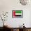 United Arab Emirates Flag Design with Wood Patterning - Flags of the World Series-Philippe Hugonnard-Framed Art Print displayed on a wall