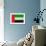 United Arab Emirates Flag Design with Wood Patterning - Flags of the World Series-Philippe Hugonnard-Framed Art Print displayed on a wall