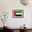 United Arab Emirates Flag Design with Wood Patterning - Flags of the World Series-Philippe Hugonnard-Framed Art Print displayed on a wall