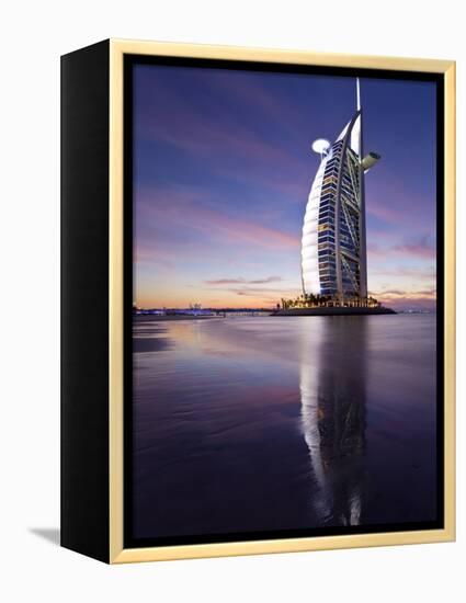 United Arab Emirates (UAE), Dubai, the Burj Dubai Hotel at Night-Gavin Hellier-Framed Premier Image Canvas
