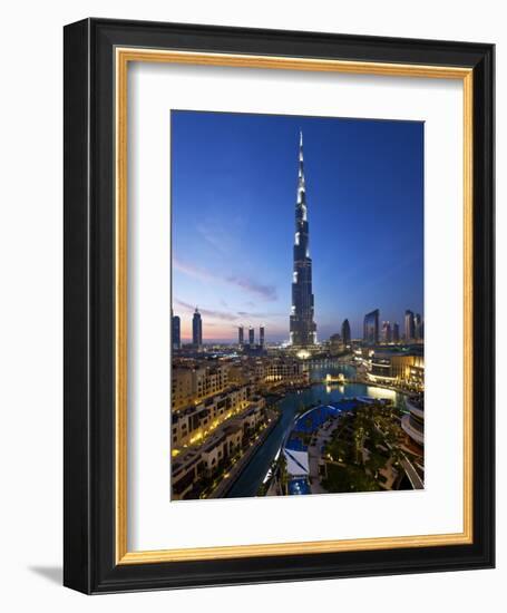 United Arab Emirates (UAE), Dubai, the Burj Khalifa at Night-Gavin Hellier-Framed Photographic Print