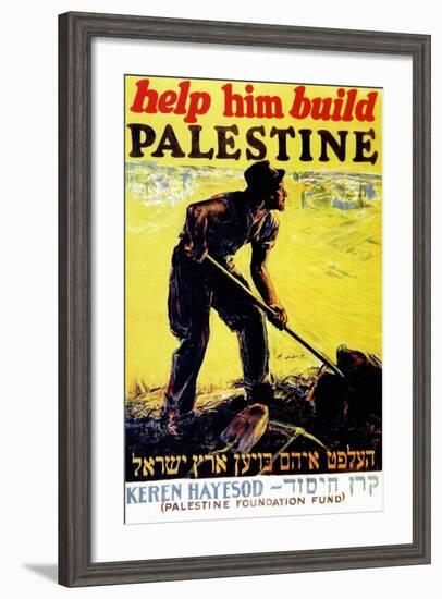 United Israel Appeal-Help Him Build Palestine-United Jewish United Jewish Appeal-Framed Art Print