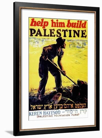 United Israel Appeal-Help Him Build Palestine-United Jewish United Jewish Appeal-Framed Art Print
