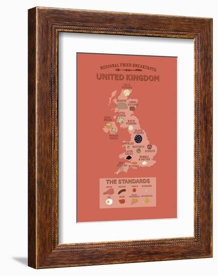 United Kingdom by Regional Fried Breakfasts-Stephen Wildish-Framed Art Print