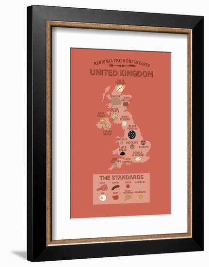 United Kingdom by Regional Fried Breakfasts-Stephen Wildish-Framed Art Print