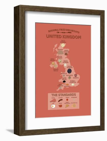 United Kingdom by Regional Fried Breakfasts-Stephen Wildish-Framed Art Print