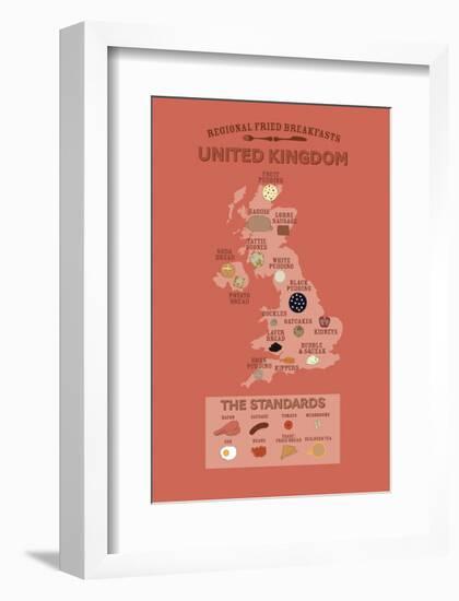United Kingdom by Regional Fried Breakfasts-Stephen Wildish-Framed Art Print