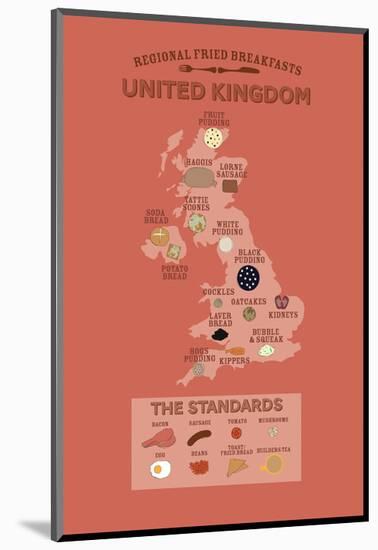 United Kingdom by Regional Fried Breakfasts-Stephen Wildish-Mounted Giclee Print