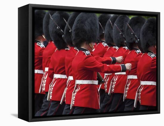 United Kingdom, England, London, the Mall, Trooping of the Colour, Solders/Guards-Jane Sweeney-Framed Premier Image Canvas