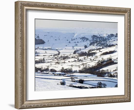 United Kingdom, England, North Yorkshire, Kirkbymoorside, Blakey Ridge. the View Into Farndale.-Nick Ledger-Framed Photographic Print