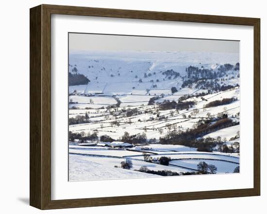 United Kingdom, England, North Yorkshire, Kirkbymoorside, Blakey Ridge. the View Into Farndale.-Nick Ledger-Framed Photographic Print