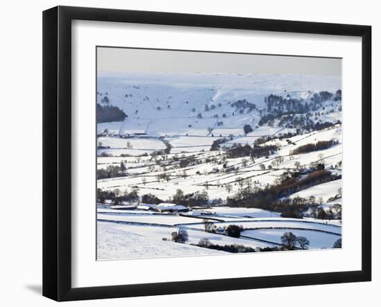 United Kingdom, England, North Yorkshire, Kirkbymoorside, Blakey Ridge. the View Into Farndale.-Nick Ledger-Framed Photographic Print