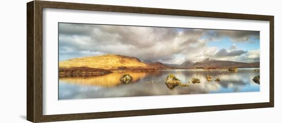 United Kingdom, Uk, Scotland, Highlands, Lochin Na H'Achlaise and the Black Mount, Rannoch Moor-Luciano Gaudenzio-Framed Photographic Print