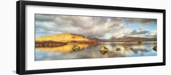 United Kingdom, Uk, Scotland, Highlands, Lochin Na H'Achlaise and the Black Mount, Rannoch Moor-Luciano Gaudenzio-Framed Photographic Print