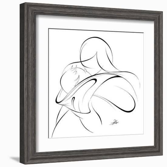 United Mother and Children II-Alijan Alijanpour-Framed Art Print