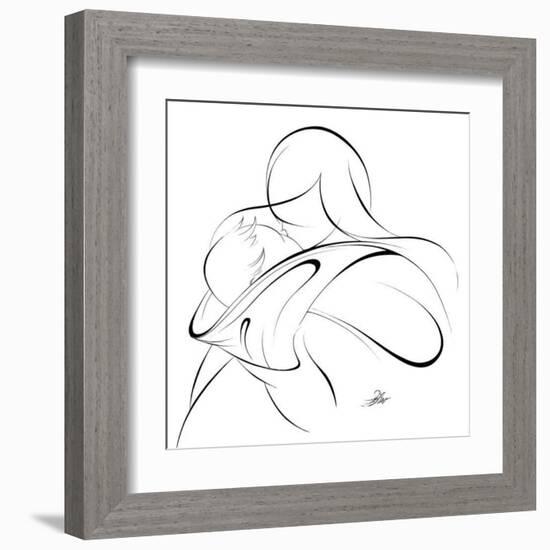 United Mother and Children II-Alijan Alijanpour-Framed Art Print