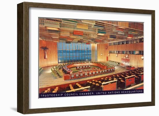 United Nations Trusteeship Council Chamber, New York City-null-Framed Art Print