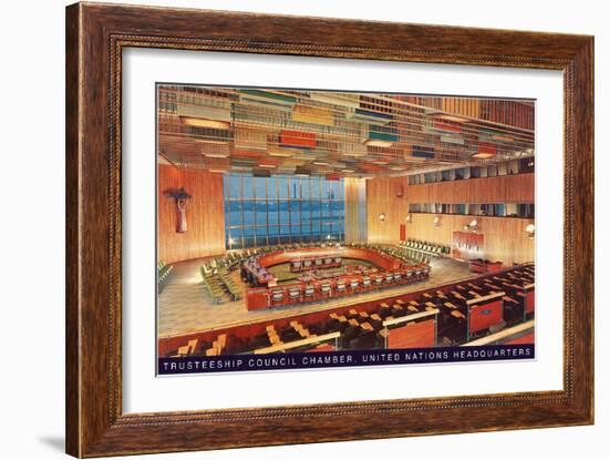 United Nations Trusteeship Council Chamber, New York City-null-Framed Art Print