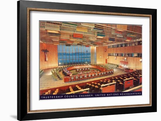 United Nations Trusteeship Council Chamber, New York City-null-Framed Art Print