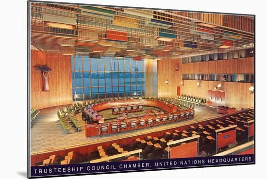 United Nations Trusteeship Council Chamber, New York City-null-Mounted Art Print