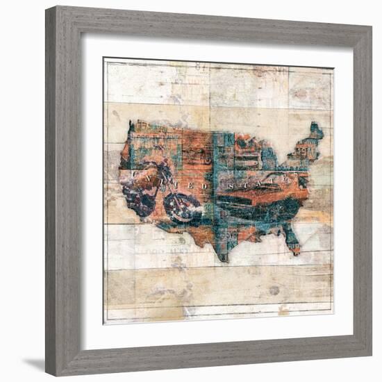 United Route-Jace Grey-Framed Art Print