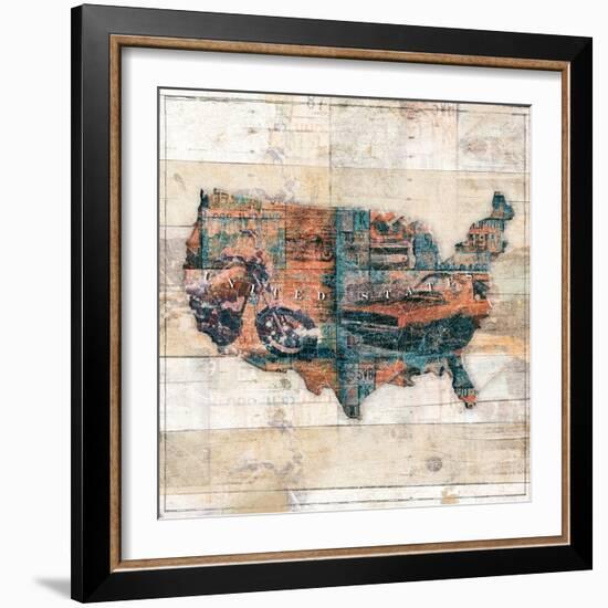 United Route-Jace Grey-Framed Art Print