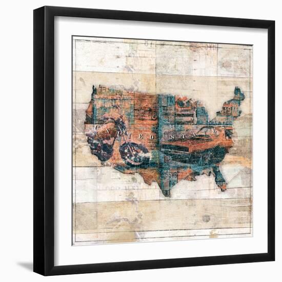 United Route-Jace Grey-Framed Art Print