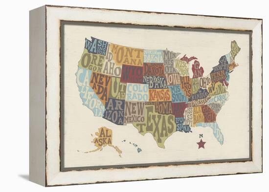 United State Signs-Erica J^ Vess-Framed Stretched Canvas