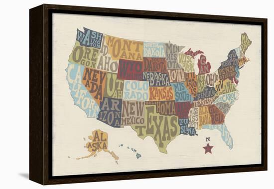 United State Signs-Erica J^ Vess-Framed Stretched Canvas