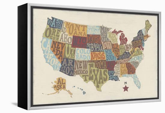 United State Signs-Erica J^ Vess-Framed Stretched Canvas