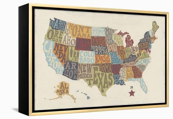 United State Signs-Erica J^ Vess-Framed Stretched Canvas