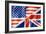 United States And British Flag-daboost-Framed Art Print