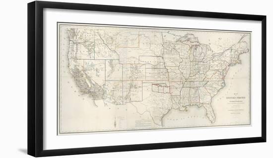 United States and Territories-The Vintage Collection-Framed Giclee Print