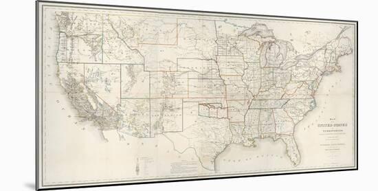 United States and Territories-The Vintage Collection-Mounted Giclee Print